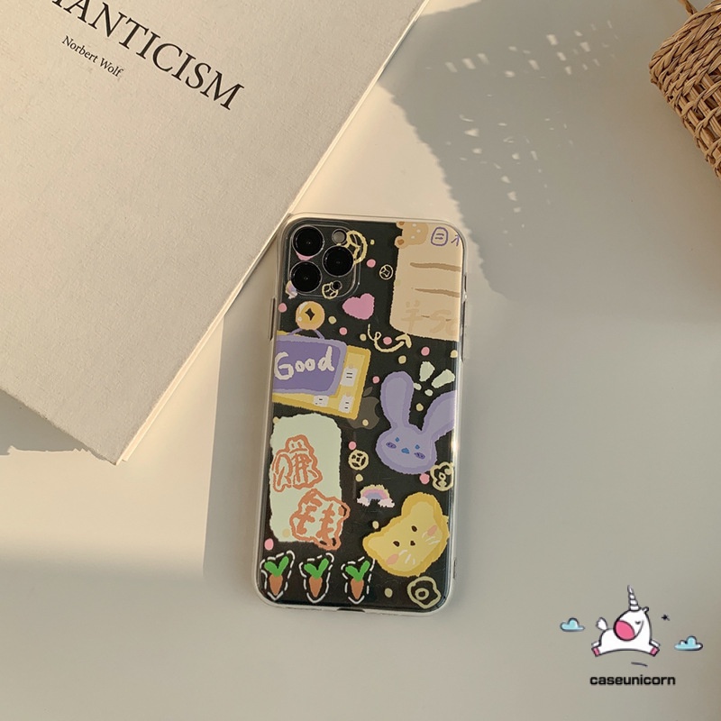 Oppo A15 A54 A74 A95 Reno 5 6 Reno 4 4F 5F 4Lite A33 A53 A5 A9 2020 A1K A3s A12 A5s A12e A7 A16 A31 A94 A92 A35 A15s A11 A11K A32 A93 F17pro F19pro Ins Cute Cartoon Graffiti Case Soft Clear Transparent Cover-8