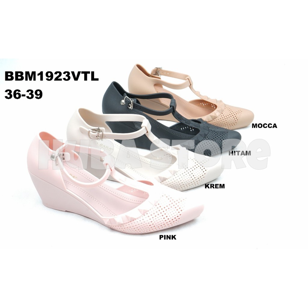 SANDAL WEDGES WANITA JELLY SENDAL CEWEK IMPORT BARABARA BBM1923VTL