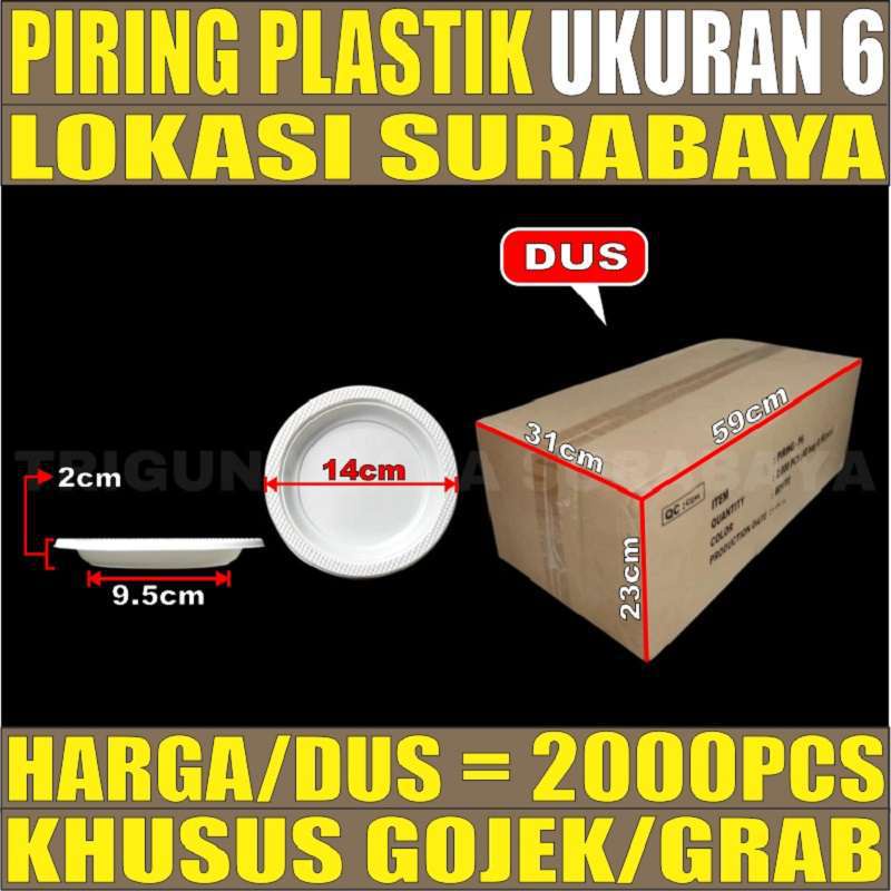 Piring Plastik Dus Uk 6 Kecil S Pesta Kue Sekali Pakai Disposable surabaya