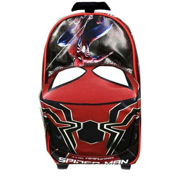 Tas Trolley Sekolah Anak TK Spiderman