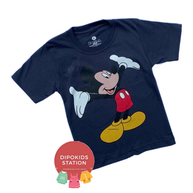 Grosir Baju  Kaos  Anak  Desney Mickey  Mouse  Combed 30s Pusat 