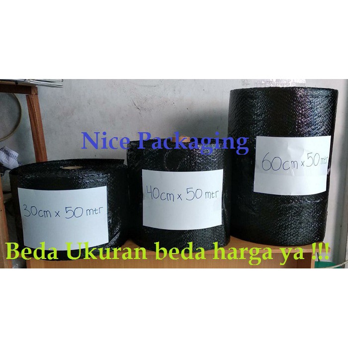 

[DKM] Bubble potongan hitam uk 40cm x 50Mtr JunDW