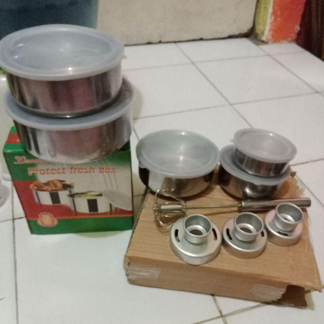 [dapat 5 Pcs ]rantang Susun 5 Stainless / Protect Fresh Box