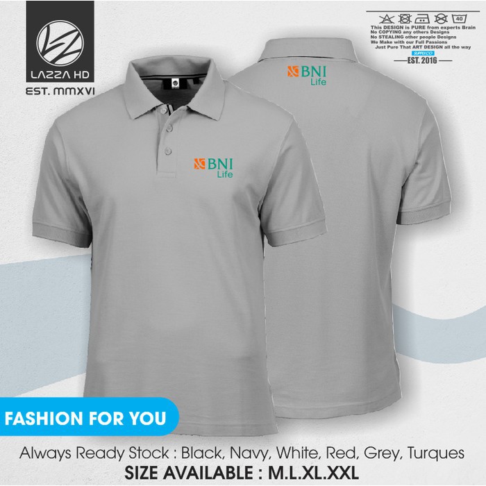 ( HOT ITEM )     Poloshirt Polo Kaos Kerah Bank BNI Life Terlaris    -AMD