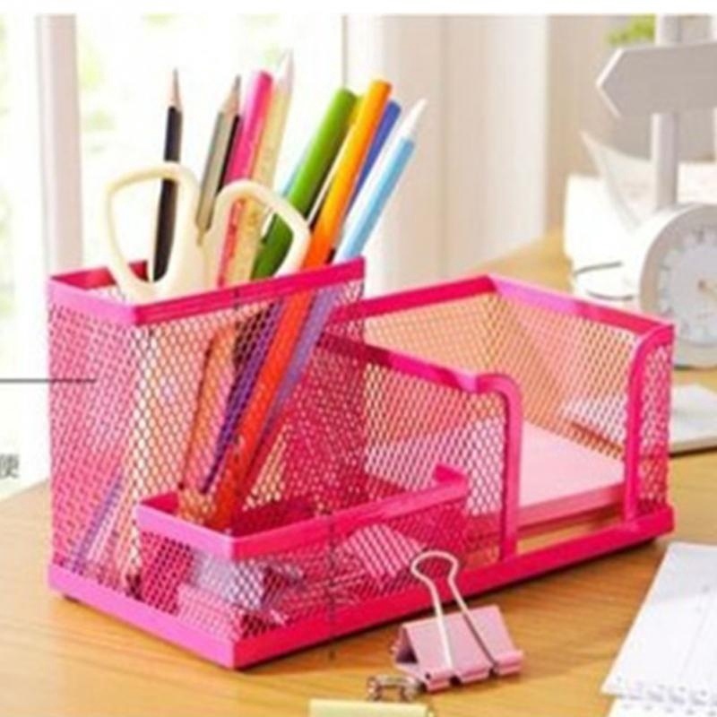 ️Ready Stock️ Metal Desktop Storage Box Organiser Pen Card Office Stationery Holder