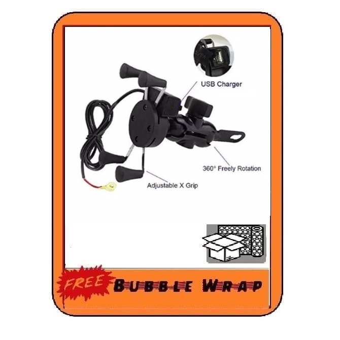 Mounting / Holder X Grip Hp Smartphone bracket charger motor holder handphone holder hp motor