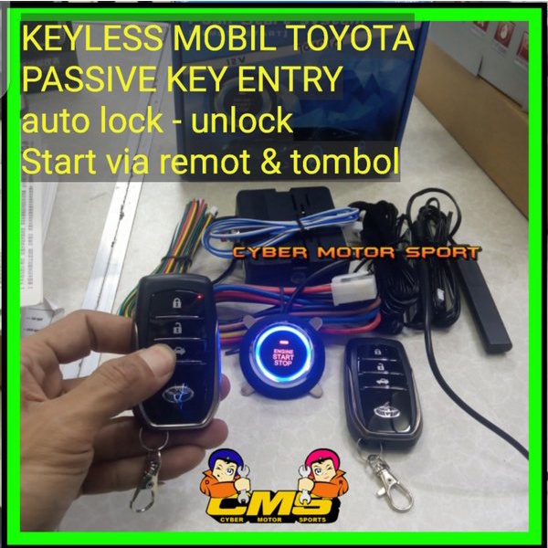 smart Keyless toyota yaris upgrade sistem starter mobil tanpa kunci.