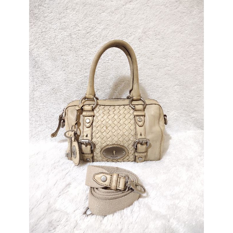 ❌SOLD❌ fossil maddox satchel small anyaman preloved pl