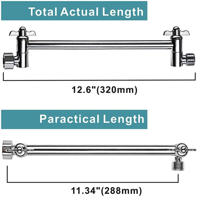 Gro Lengan Extension Shower Bahan Kuningan Mudah Dipasang