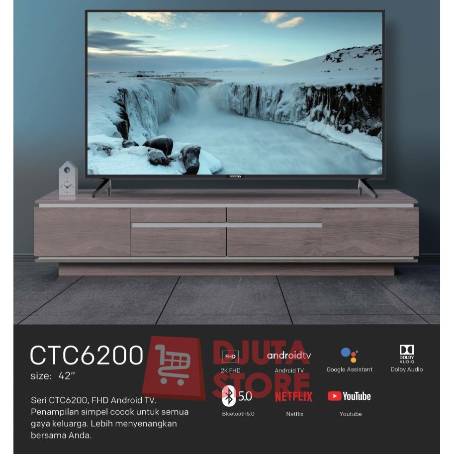 TV LED Coocaa 42 inch Android TV 9.0 42CTC6200