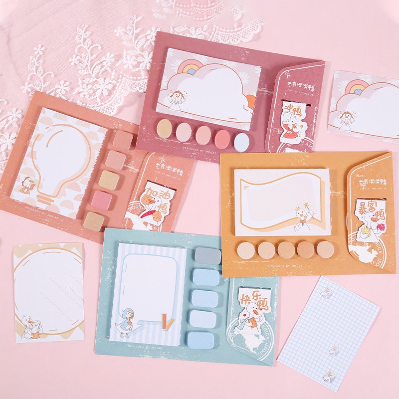 

Panmomo Full Energy Duck Mini Stationery Set - Catatan Tempel/Kertas Memo