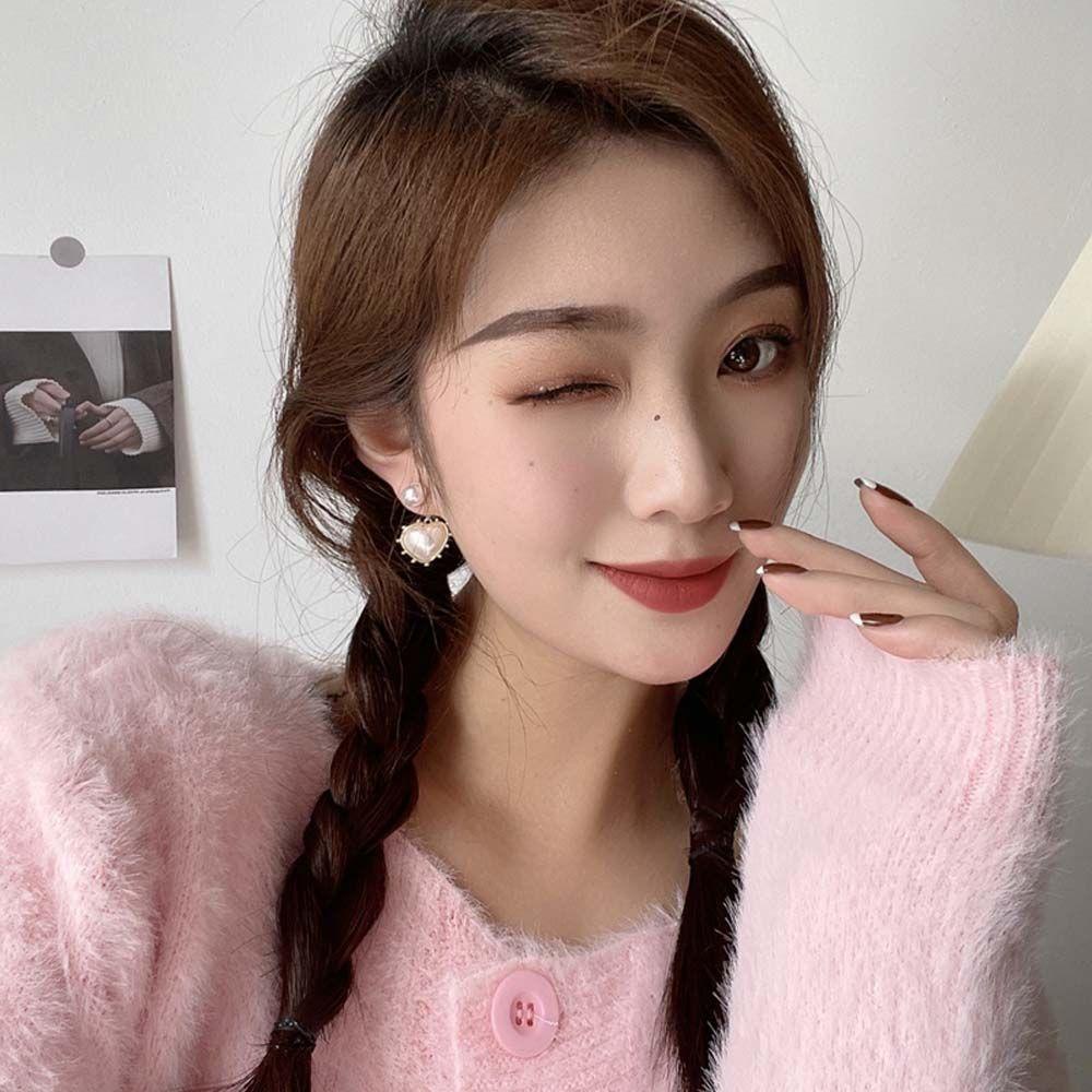 [Elegan] Anting Pejantan Temperamen Sederhana Elegan Perempuan Geometris Aksesoris Telinga Korea Ear Stud