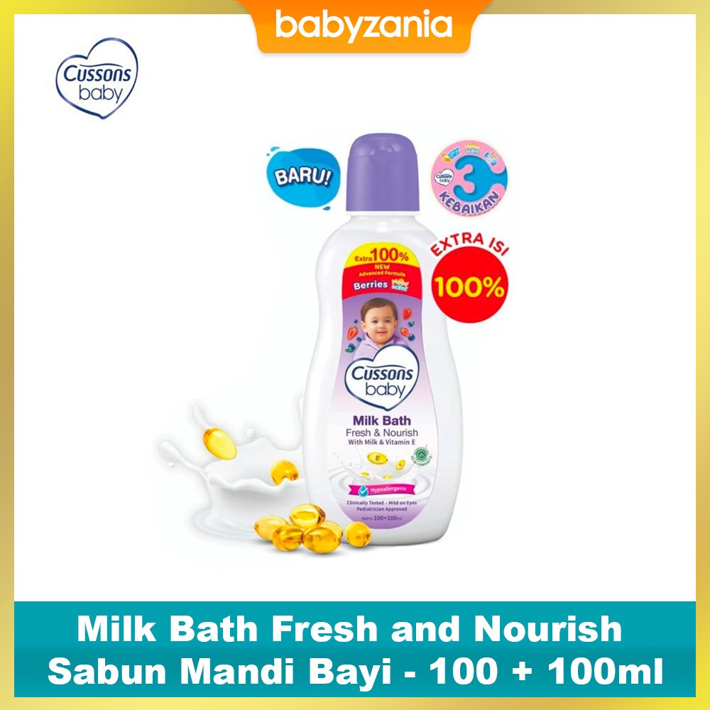 Cussons Baby Milk Bath Fresh and Nourish - 100+100ml