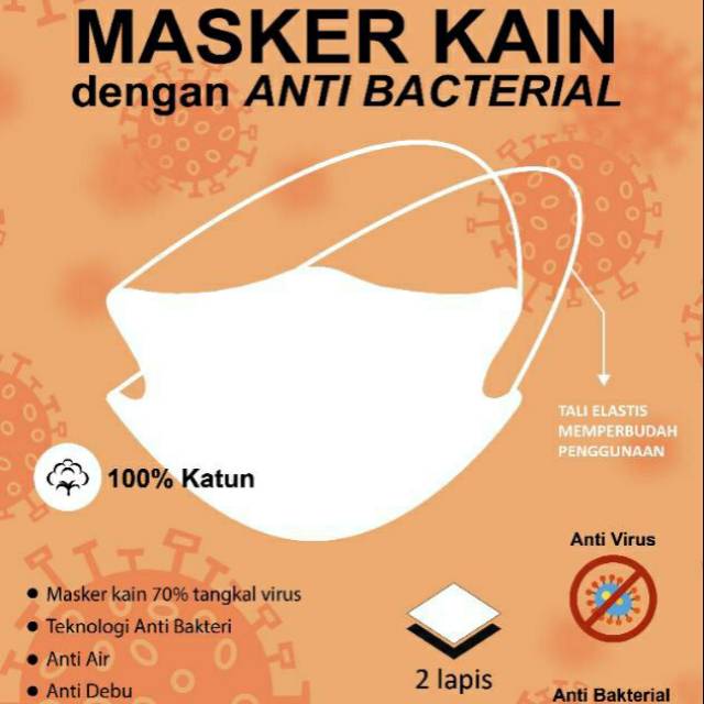 Masker Kain Soka Dengan Anti Bacteri Premium Spesification