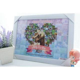 Desain Foto Mozaik cetak bingkai 21x30 cm kado ultah Desain Foto Mozaik cetak bingkai 21x30 cm kado ultah