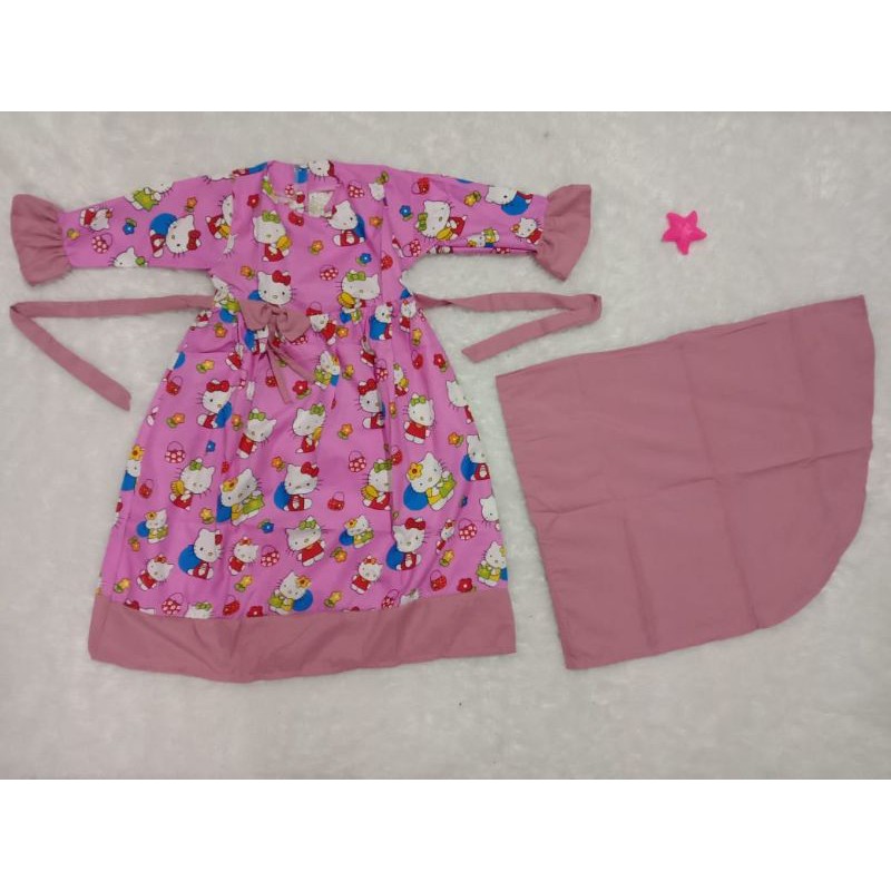 GAMIS SET KERUDUNG ANAK 3-8 TAHUN