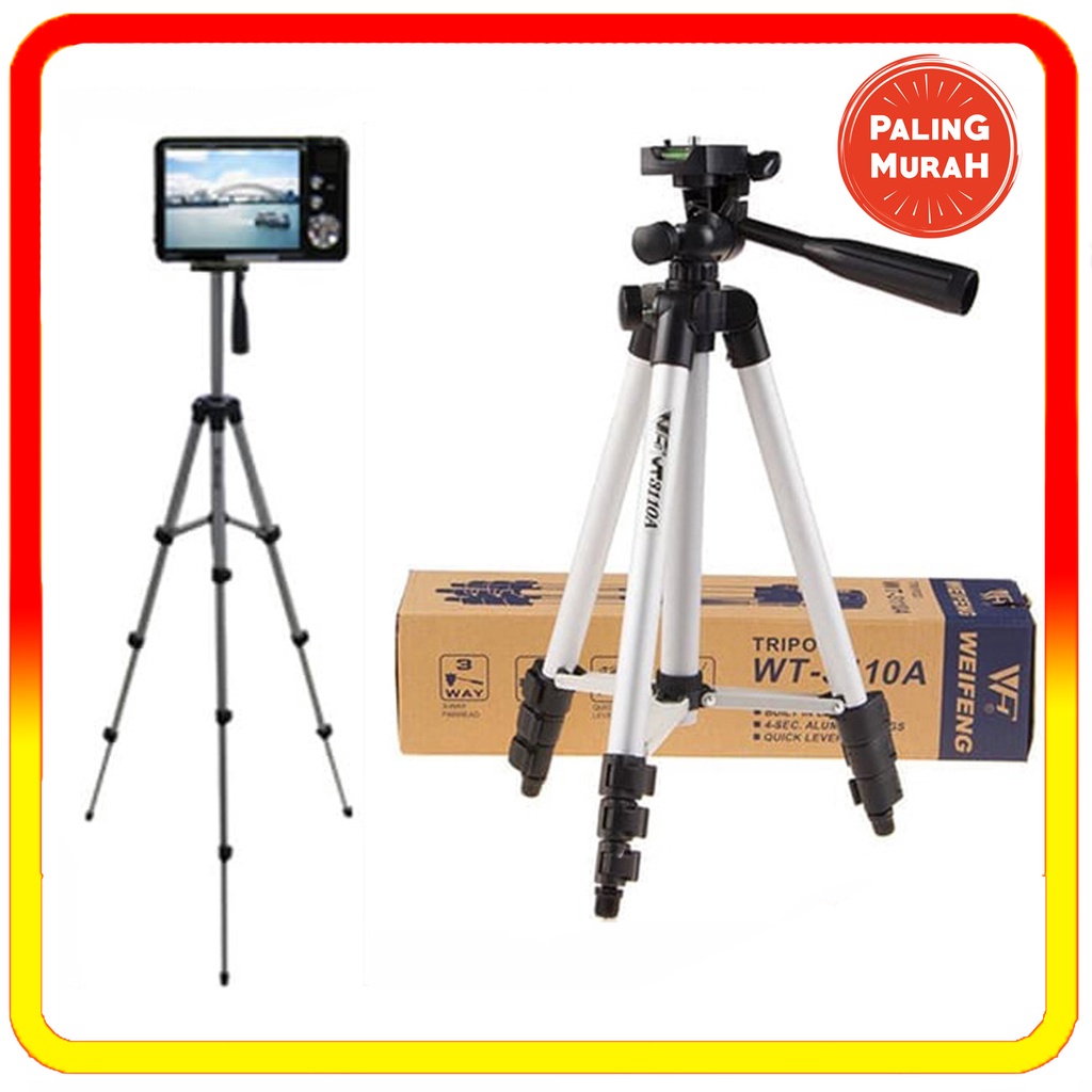 CL - TRIPOD WEIFENG WT3110A - TRIPOD UNTUK HP DAN KAMERA TERBAIK / TRIPOD 3110 + HOLDER