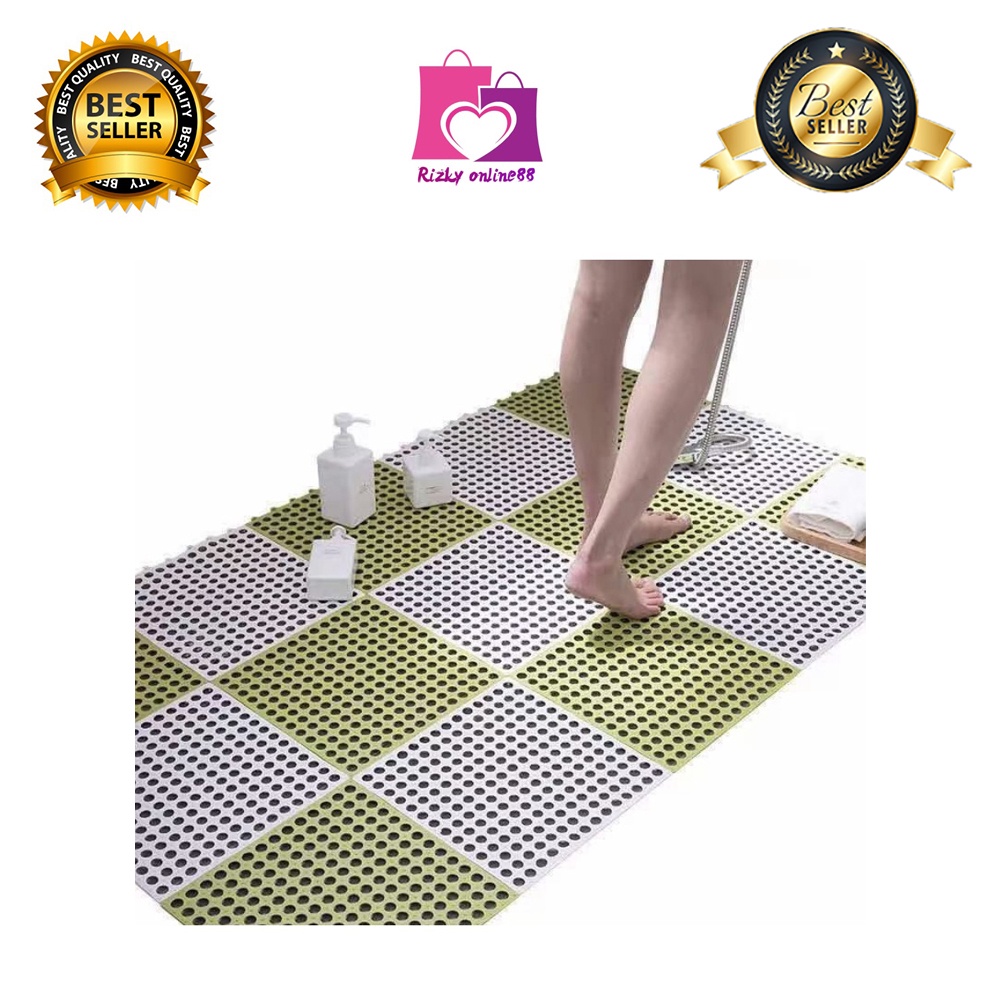 Rizkyonline88 karpet kamar mandi anti licin alas keset lantai polkadot