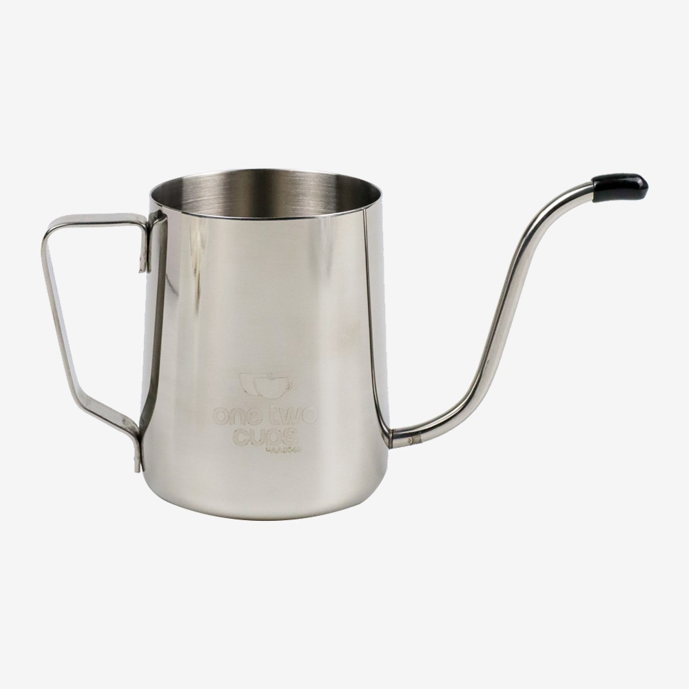 One Two Cups Teko Pitcher Kopi Teh Teapot Drip Kettle Cup Stainless Steel 350 ml - AA0049 - Silver