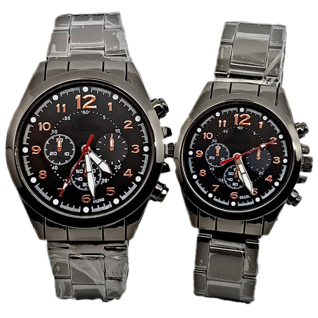 Jam Tangan Couple/Pria/Wanita Army Angka ARM-15 Case Black