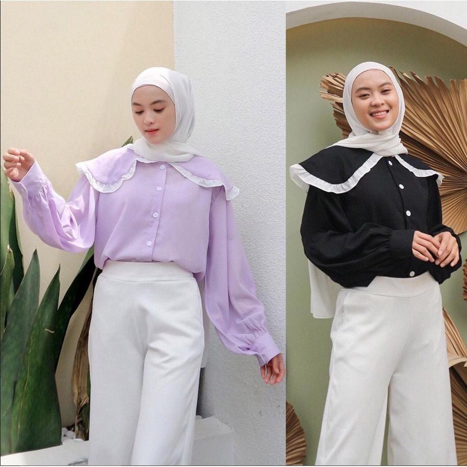 1KG MUAT 5PCS | MARINA BLOUSE SHIRT TOP RENDA RUFFLE BALONA HITS OOTD SELEBGRAM FASHION GROSIR MURAH