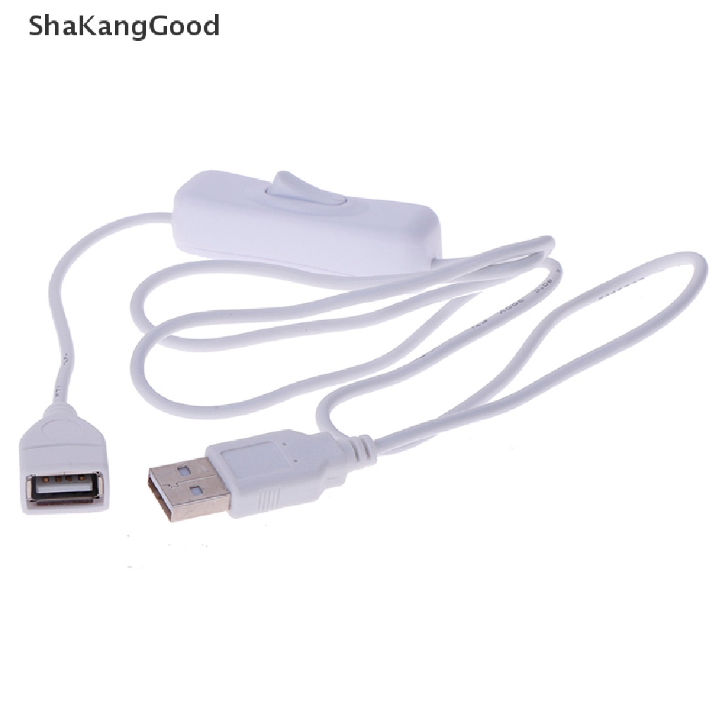 Skid 1Pc Kabel Extension USB Dengan Saklar ON / OFF Panjang 1m Untuk Kipas Angin Lampu