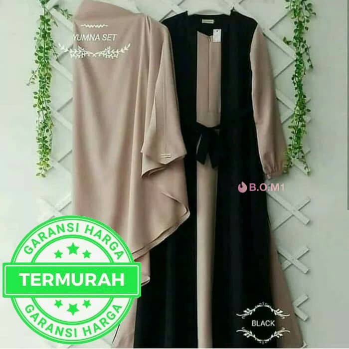 YUMNA SYAR'I - GAMIS SET SYARII / BAJU GAUN MUSLIM/DRESS HIJAB MODERN