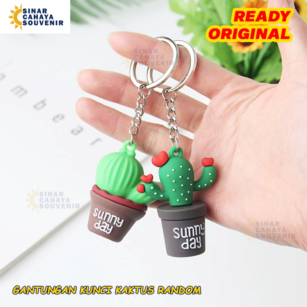 Gantungan Kunci Kaktus | Ganci Tas | Souvenir Pesta Murah Lucu Unik Hadiah Lucu