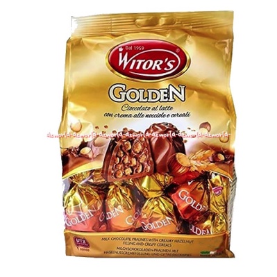 Witor's Golden Chocolate 1kg Golden Selection Crispy Cokelat Isi Krim Witors Gold Coklat Krispy Wintor's Wintors Gold 1 kg