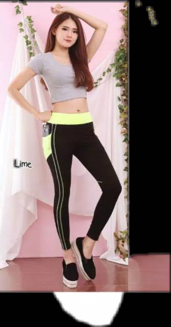 Megasari,celana legging bahan spandek