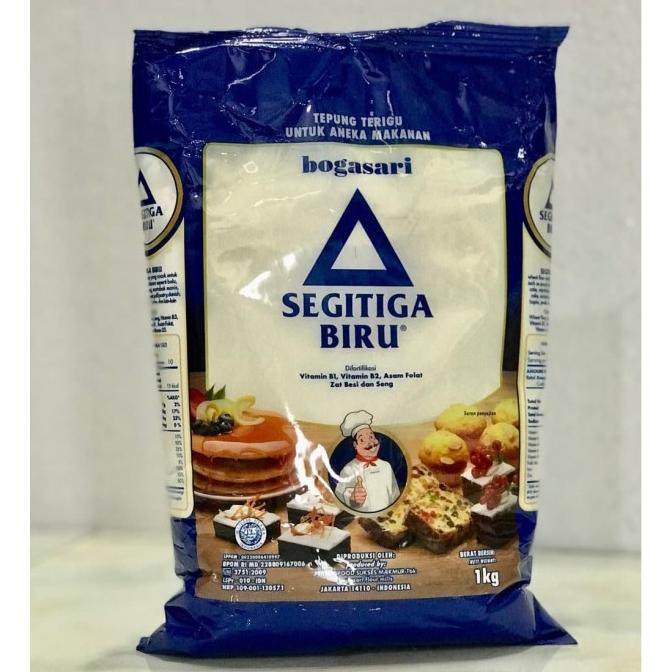 

Tepung Segitiga Biru 1 kg All Purpose Flour Serbaguna Protein Sedang TERLARIS TERPERCAYA ORIGINAL