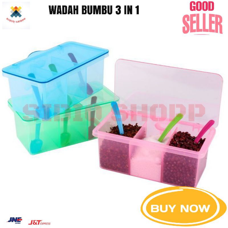 Wadah  bumbu bubuk dapur plastik set tempat bumbu perlenqgkapan dapur rumah