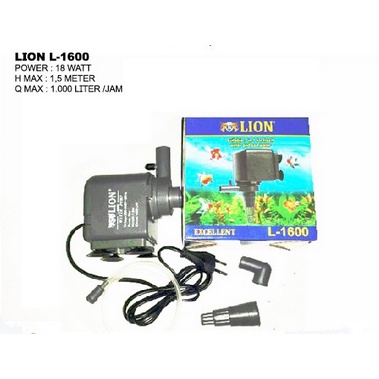 Mesin Pompa Air Celup Aquarium LION L 1600