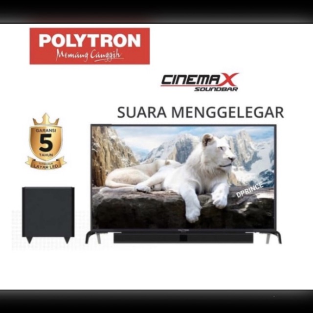 TV LED Polytron 32 inch cinemaxx soundbar khusus Medan