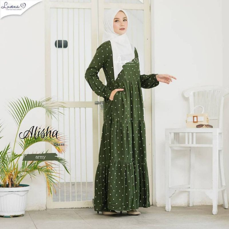 NEW GAMIS SUSUN POLKA VIRAL DRESS MUSLIM KEKINIAN