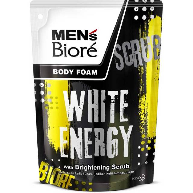 Men's biore white energy body foam refill 250 ml