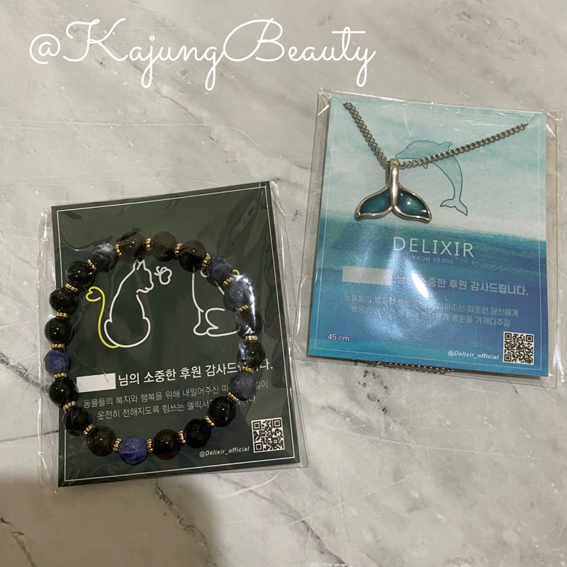 READT OFFICIAL BTS JUNGKOOK WHALE TAIL NECKLACE DELIXIR KALUNG BTS JUNGKOOK ONYX SOLADITE BRACELET