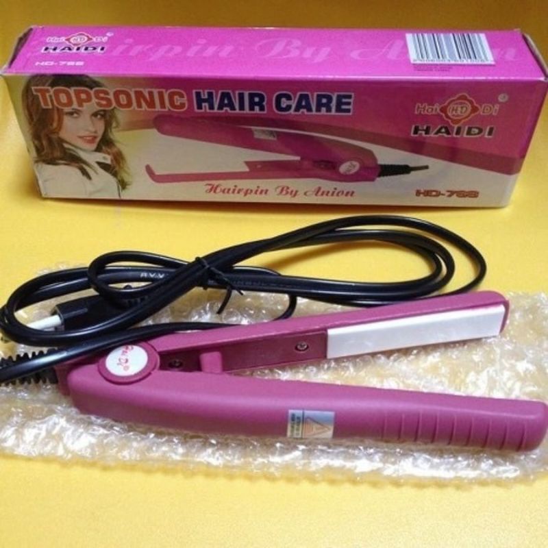 Catokan rambut haidi/catokan mini haidi pelurus pengeriting curly