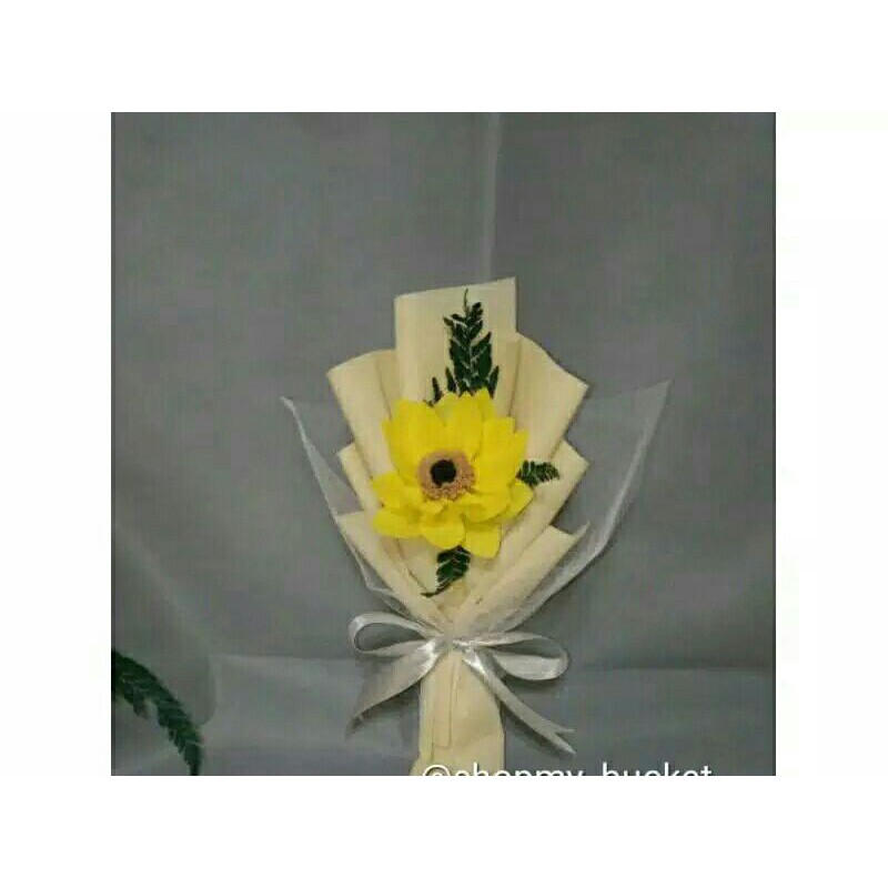 Buket bunga matahari imitasi buket bunga spunbond