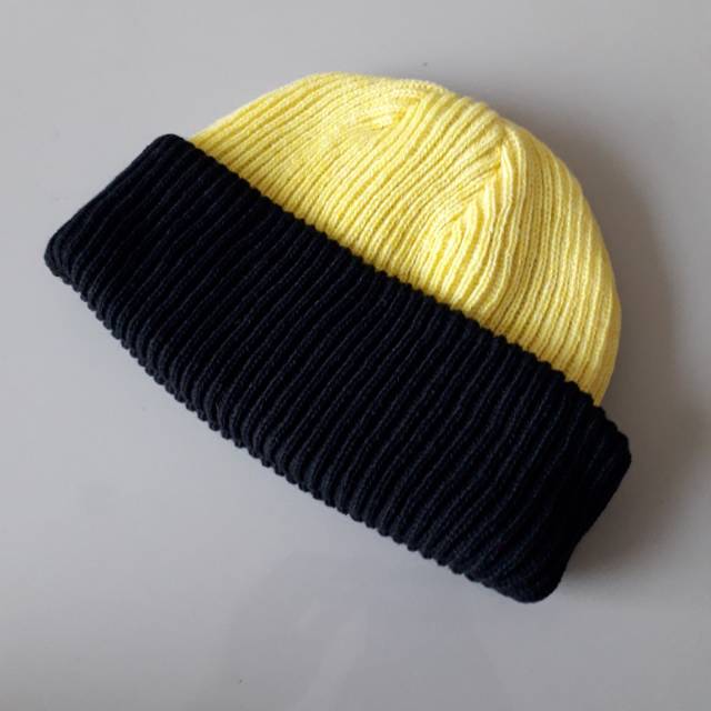Beanie hat beanie hat skate series 2 tone yellow+black