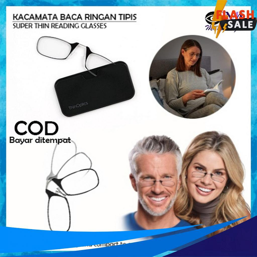 SPESIAL DISKON KACAMATA BACA LENSA PLUS SUPER TIPIS DAN RINGAN KACAMATA PRAKTIS THIN OPTIC UNISEX PR