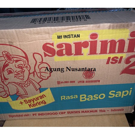 

Sarimi isi 2 ( per bungkus ) Rasa Baso Sapi dan Soto