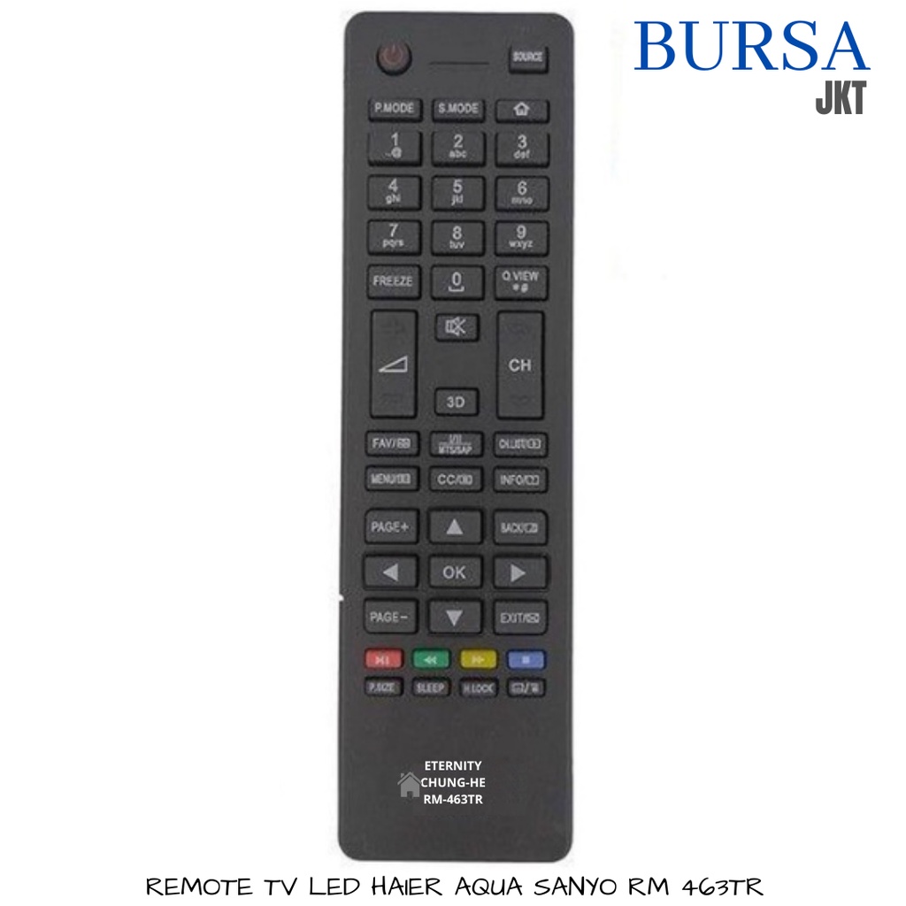 REMOTE AQUA SANYO HAIER TV MULTIFUNGSI TANPA SETTING RM463TR