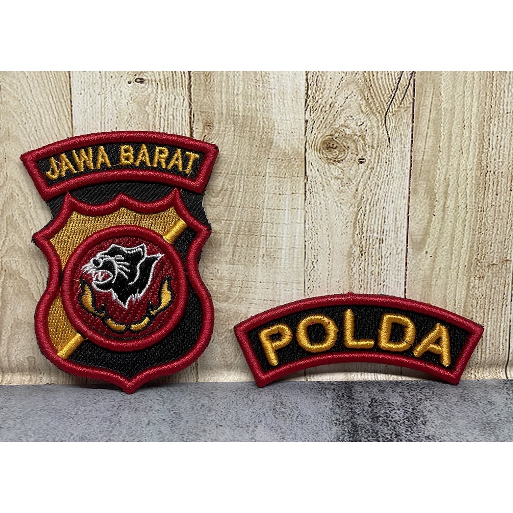 Badge Metro Jaya | Bordiran Pold* Satpam | Bordir Timbul | Badge Timbul