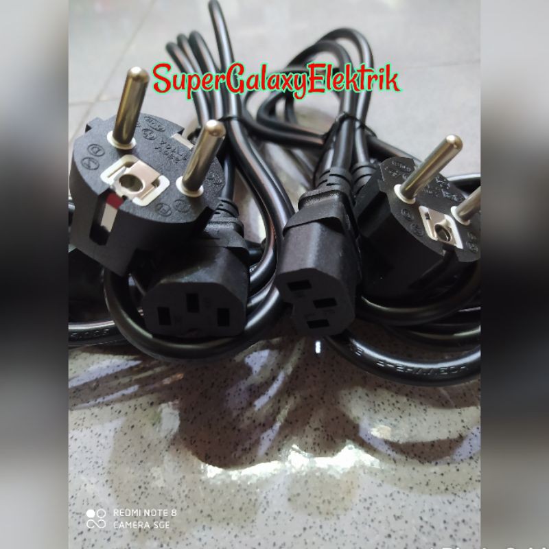 Kabel Power 3Lubang Gepeng (CPU, Komputer, Magic Com, dll)