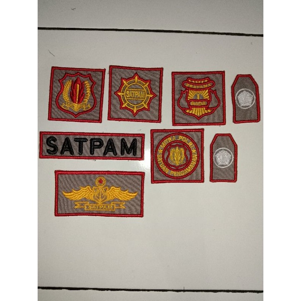 ATRIBUT BORDIR PDL SATPAM TIMBUL MURAH