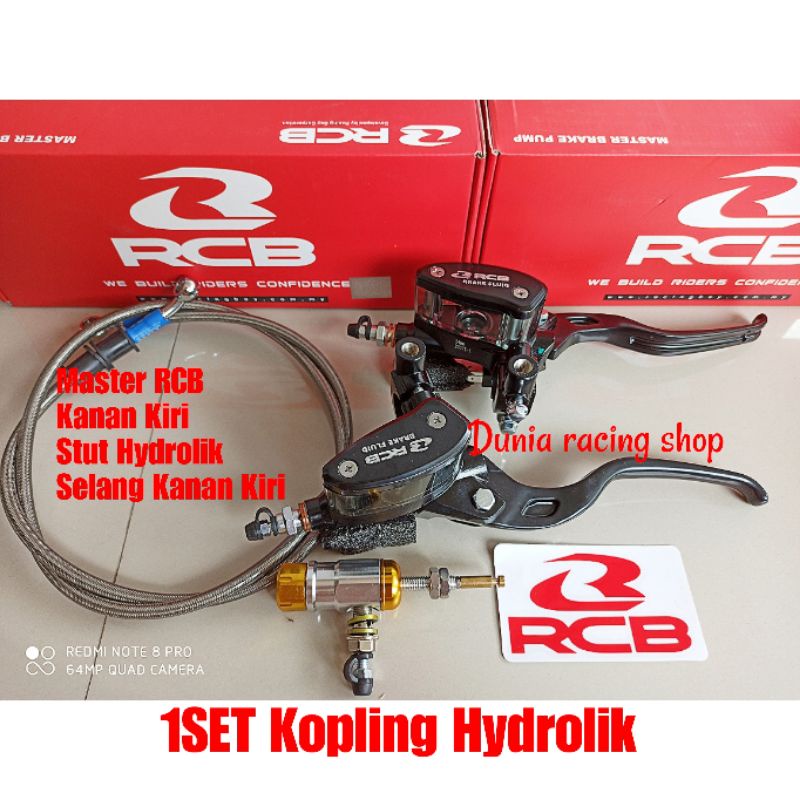 Paketan Kopling Hidrolik Hydrolik 1set Master RCB Stut Hidrolik selang kanan kiri