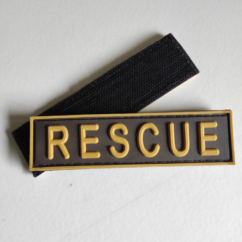 Patch rubber RESCUE PRAMUKA/SCOUT/tempelan karet velcro