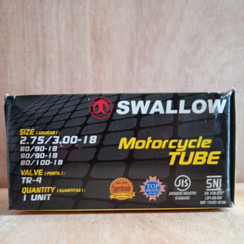 Ban Dalam Motor Swallow ukuran 275/300-18 ring 18