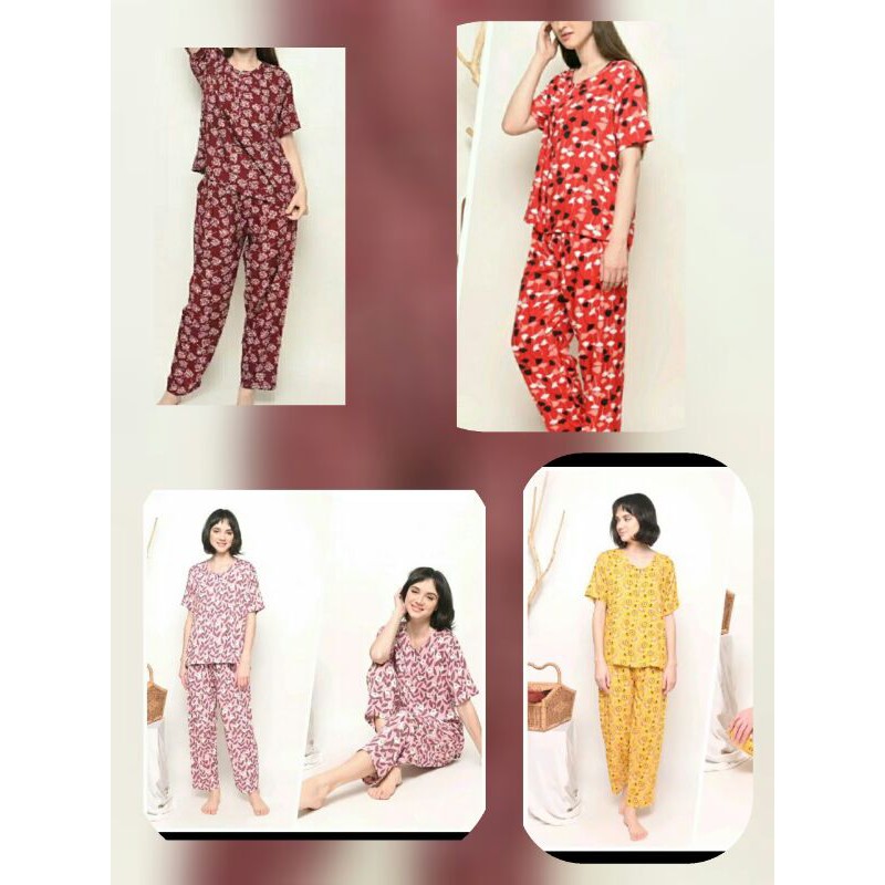 setelan celana. panjang rayon busui